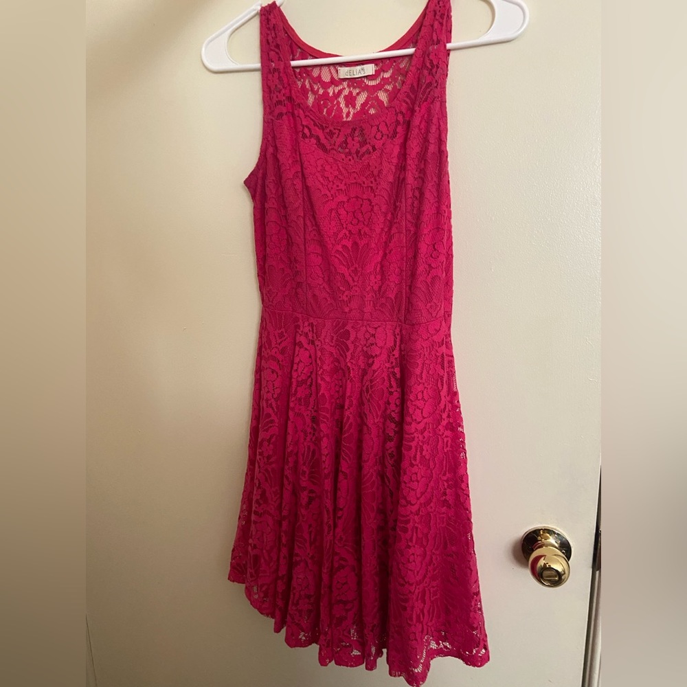 Pink lace dress